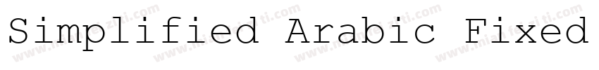 Simplified Arabic Fixed Regular字体转换